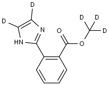 methyl-d3 2-(1H-imidazol-2-yl-4,5-d2)benzoate Struktur