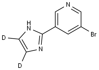 3-bromo-5-(1H-imidazol-2-yl-4,5-d2)pyridine Struktur