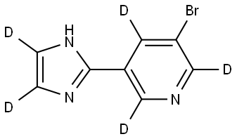 3-bromo-5-(1H-imidazol-2-yl-4,5-d2)pyridine-2,4,6-d3 Struktur