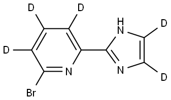 2-bromo-6-(1H-imidazol-2-yl-4,5-d2)pyridine-3,4,5-d3 Struktur