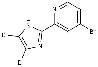 4-bromo-2-(1H-imidazol-2-yl-4,5-d2)pyridine Struktur