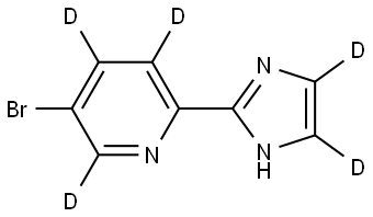 5-bromo-2-(1H-imidazol-2-yl-4,5-d2)pyridine-3,4,6-d3 Struktur