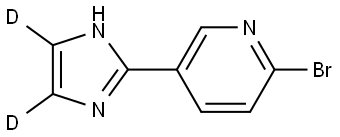 2-bromo-5-(1H-imidazol-2-yl-4,5-d2)pyridine Struktur