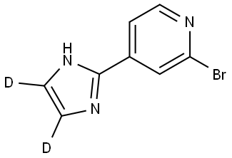 2-bromo-4-(1H-imidazol-2-yl-4,5-d2)pyridine Struktur