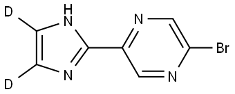 2-bromo-5-(1H-imidazol-2-yl-4,5-d2)pyrazine Struktur