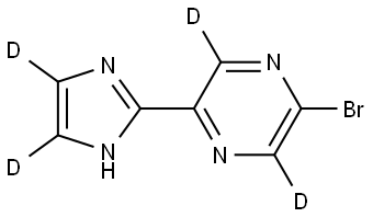 2-bromo-5-(1H-imidazol-2-yl-4,5-d2)pyrazine-3,6-d2 Struktur