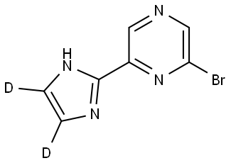 2-bromo-6-(1H-imidazol-2-yl-4,5-d2)pyrazine Struktur