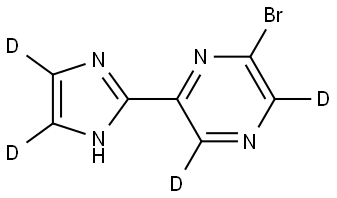 2-bromo-6-(1H-imidazol-2-yl-4,5-d2)pyrazine-3,5-d2 Struktur