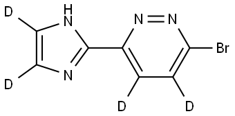 3-bromo-6-(1H-imidazol-2-yl-4,5-d2)pyridazine-4,5-d2 Struktur