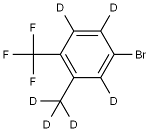 4-bromo-2-(methyl-d3)-1-(trifluoromethyl)benzene-3,5,6-d3 Struktur