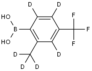 (2-(methyl-d3)-4-(trifluoromethyl)phenyl-3,5,6-d3)boronic acid Struktur