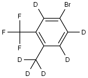 4-bromo-1-(methyl-d3)-2-(trifluoromethyl)benzene-3,5,6-d3 Struktur