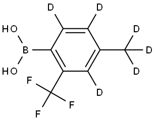 (4-(methyl-d3)-2-(trifluoromethyl)phenyl-3,5,6-d3)boronic acid Struktur