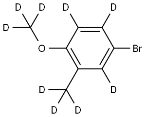 4-bromo-1-(methoxy-d3)-2-(methyl-d3)benzene-3,5,6-d3 Struktur