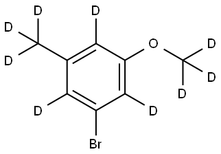 1-bromo-3-(methoxy-d3)-5-(methyl-d3)benzene-2,4,6-d3 Struktur