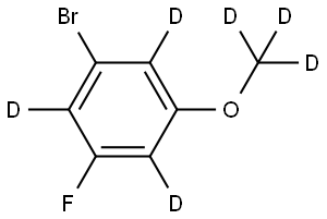 1-bromo-3-fluoro-5-(methoxy-d3)benzene-2,4,6-d3 Struktur