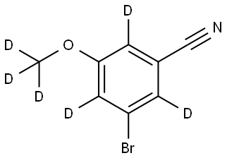 3-bromo-5-(methoxy-d3)benzonitrile-2,4,6-d3 Struktur