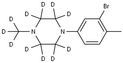 1-(3-bromo-4-methylphenyl)-4-(methyl-d3)piperazine-2,2,3,3,5,5,6,6-d8 Struktur