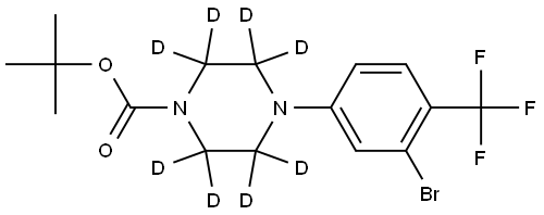 tert-butyl 4-(3-bromo-4-(trifluoromethyl)phenyl)piperazine-1-carboxylate-2,2,3,3,5,5,6,6-d8 Struktur