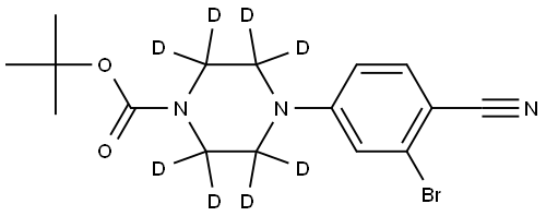 tert-butyl 4-(3-bromo-4-cyanophenyl)piperazine-1-carboxylate-2,2,3,3,5,5,6,6-d8 Struktur