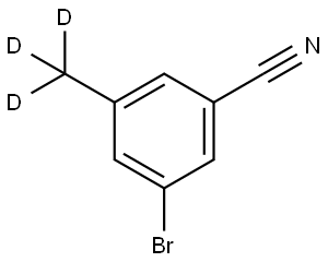 3-bromo-5-(methyl-d3)benzonitrile Struktur