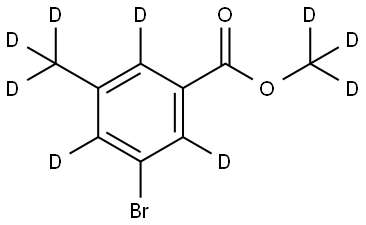 methyl-d3 3-bromo-5-(methyl-d3)benzoate-2,4,6-d3 Struktur