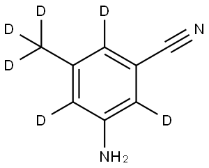 3-amino-5-(methyl-d3)benzonitrile-2,4,6-d3 Struktur