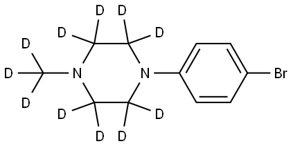 1-(4-bromophenyl)-4-(methyl-d3)piperazine-2,2,3,3,5,5,6,6-d8 Struktur