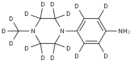 4-(4-(methyl-d3)piperazin-1-yl-2,2,3,3,5,5,6,6-d8)benzen-2,3,5,6-d4-amine Struktur