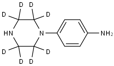 4-(piperazin-1-yl-2,2,3,3,5,5,6,6-d8)aniline Struktur