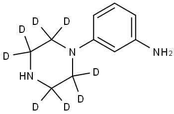 3-(piperazin-1-yl-2,2,3,3,5,5,6,6-d8)aniline Struktur