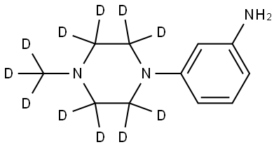 3-(4-(methyl-d3)piperazin-1-yl-2,2,3,3,5,5,6,6-d8)aniline Struktur