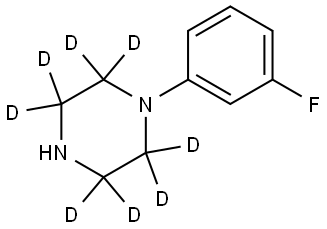 1-(3-fluorophenyl)piperazine-2,2,3,3,5,5,6,6-d8 Struktur