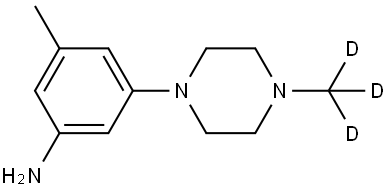 3-methyl-5-(4-(methyl-d3)piperazin-1-yl)aniline Struktur