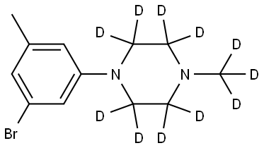 1-(3-bromo-5-methylphenyl)-4-(methyl-d3)piperazine-2,2,3,3,5,5,6,6-d8 Struktur