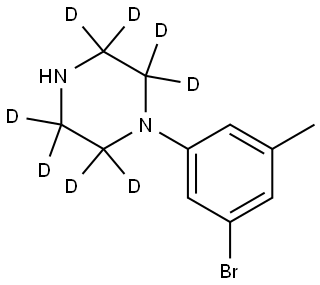 1-(3-bromo-5-methylphenyl)piperazine-2,2,3,3,5,5,6,6-d8 Struktur