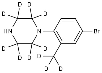 1-(4-bromo-2-(methyl-d3)phenyl)piperazine-2,2,3,3,5,5,6,6-d8 Struktur