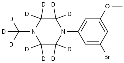 1-(3-bromo-5-methoxyphenyl)-4-(methyl-d3)piperazine-2,2,3,3,5,5,6,6-d8 Struktur