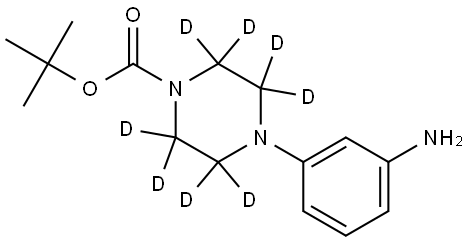 tert-butyl 4-(3-aminophenyl)piperazine-1-carboxylate-2,2,3,3,5,5,6,6-d8 Struktur