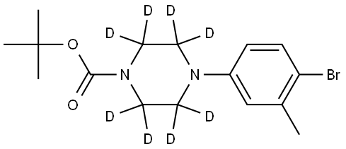 tert-butyl 4-(4-bromo-3-methylphenyl)piperazine-1-carboxylate-2,2,3,3,5,5,6,6-d8 Struktur