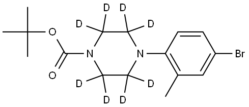 tert-butyl 4-(4-bromo-2-methylphenyl)piperazine-1-carboxylate-2,2,3,3,5,5,6,6-d8 Struktur