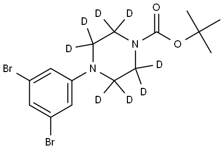 tert-butyl 4-(3,5-dibromophenyl)piperazine-1-carboxylate-2,2,3,3,5,5,6,6-d8 Struktur