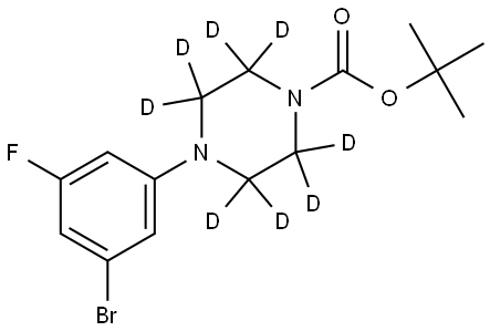 tert-butyl 4-(3-bromo-5-fluorophenyl)piperazine-1-carboxylate-2,2,3,3,5,5,6,6-d8 Struktur