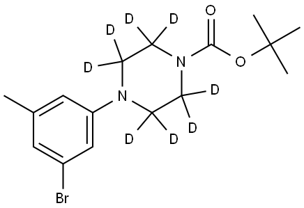 tert-butyl 4-(3-bromo-5-methylphenyl)piperazine-1-carboxylate-2,2,3,3,5,5,6,6-d8 Struktur