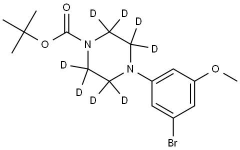 tert-butyl 4-(3-bromo-5-methoxyphenyl)piperazine-1-carboxylate-2,2,3,3,5,5,6,6-d8 Struktur