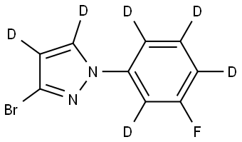 3-bromo-1-(3-fluorophenyl-2,4,5,6-d4)-1H-pyrazole-4,5-d2 Struktur