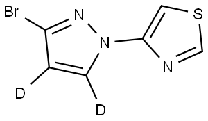 4-(3-bromo-1H-pyrazol-1-yl-4,5-d2)thiazole Struktur