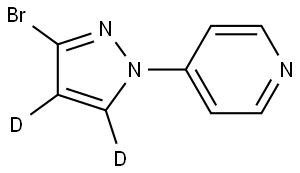 4-(3-bromo-1H-pyrazol-1-yl-4,5-d2)pyridine Struktur