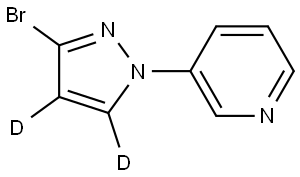 3-(3-bromo-1H-pyrazol-1-yl-4,5-d2)pyridine Struktur