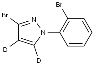 3-bromo-1-(2-bromophenyl)-1H-pyrazole-4,5-d2 Struktur